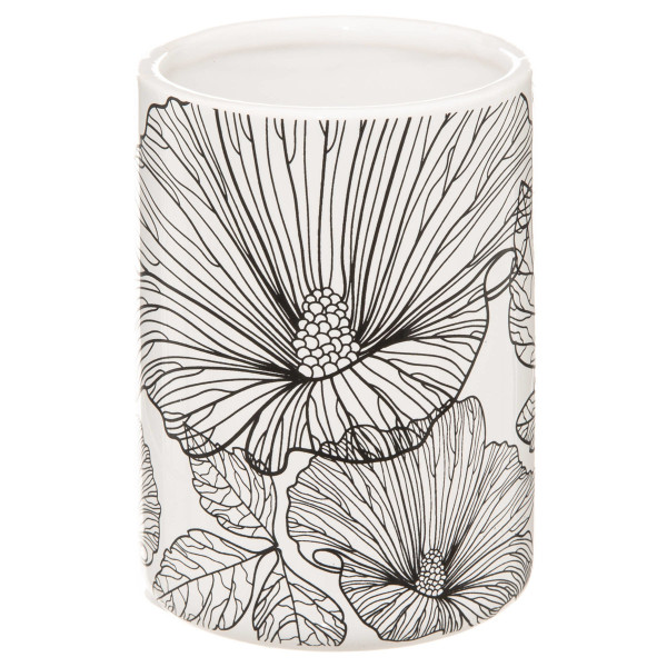 Kubek na szczoteczki do zębów BLACKFLORA, ceramiczny