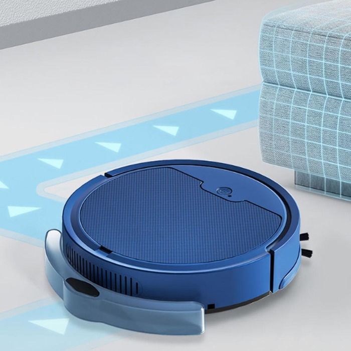 INF Smart Robot Vacuum Cleaner with Large Water Tank and APP Control for Efficient Cleaning, Navy Blue