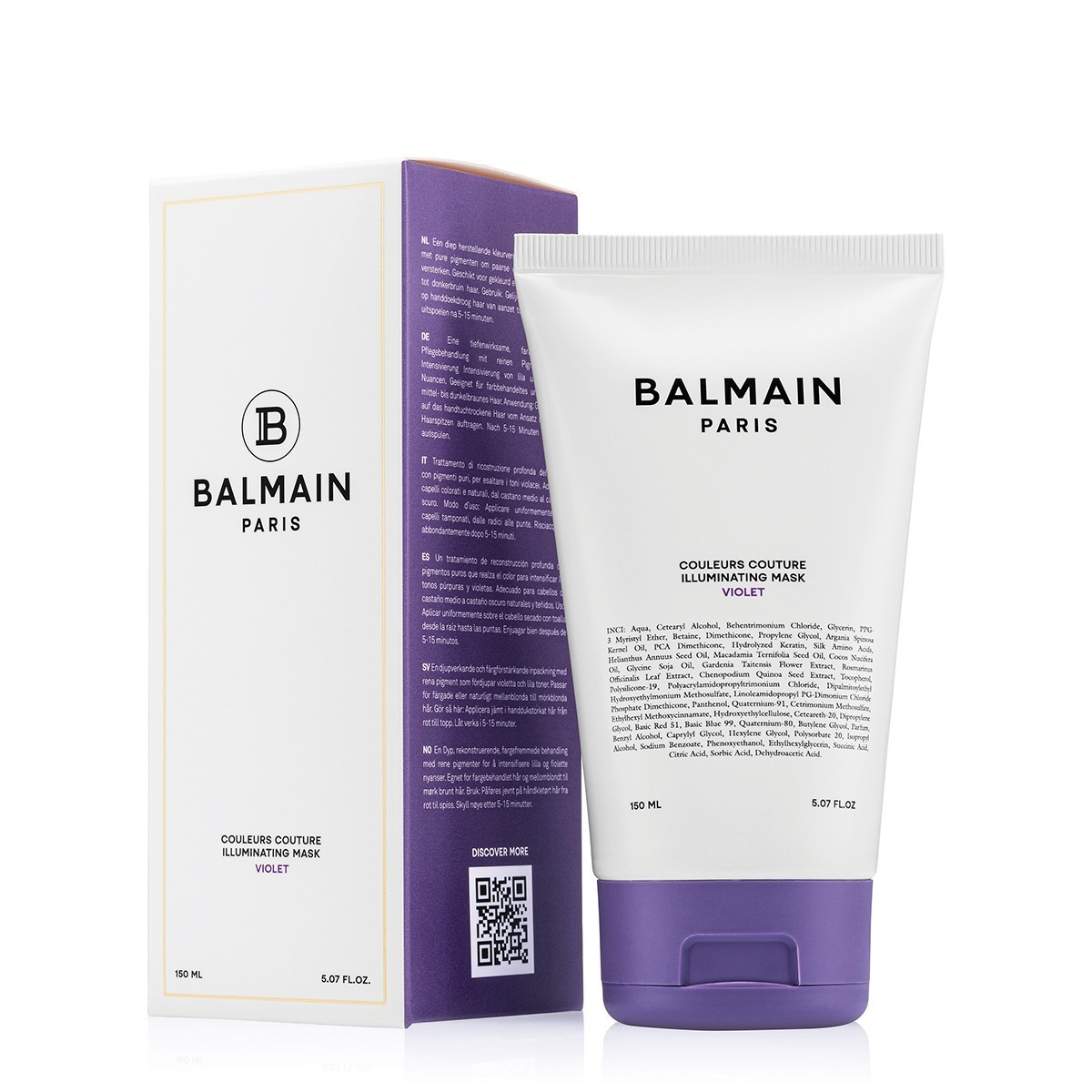 Balmain Hair Couture maska za kosu s posvjetljujućom maskom ljubičasta - 150 ml