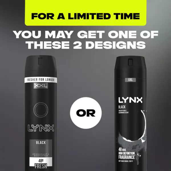 Lynx deodorant aerosol tělový sprej XXL černý 250ml