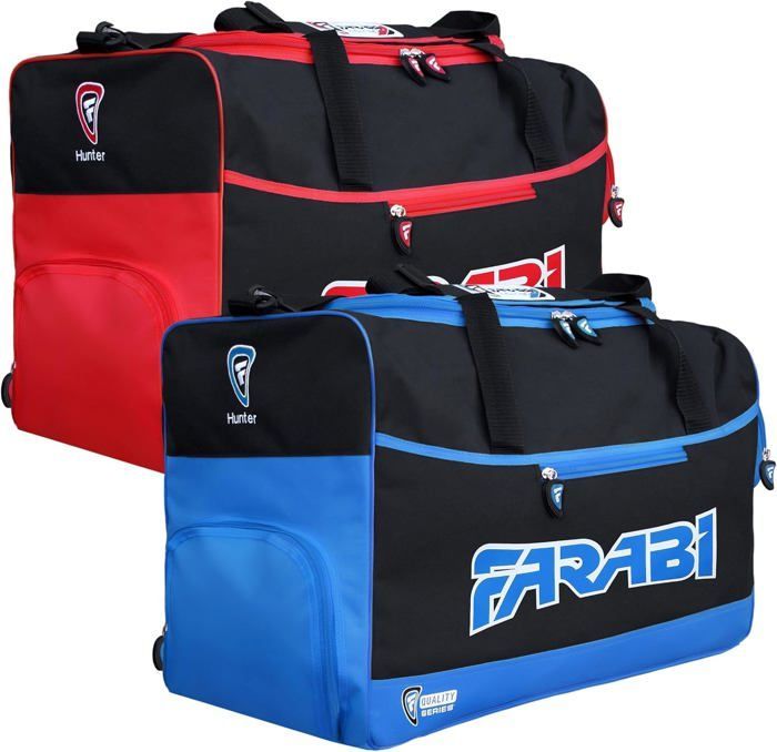 Sac de Sport - Farabi Sports - Bleu - Polyester Résistant - 4 Poches Zippées - Design Moderne