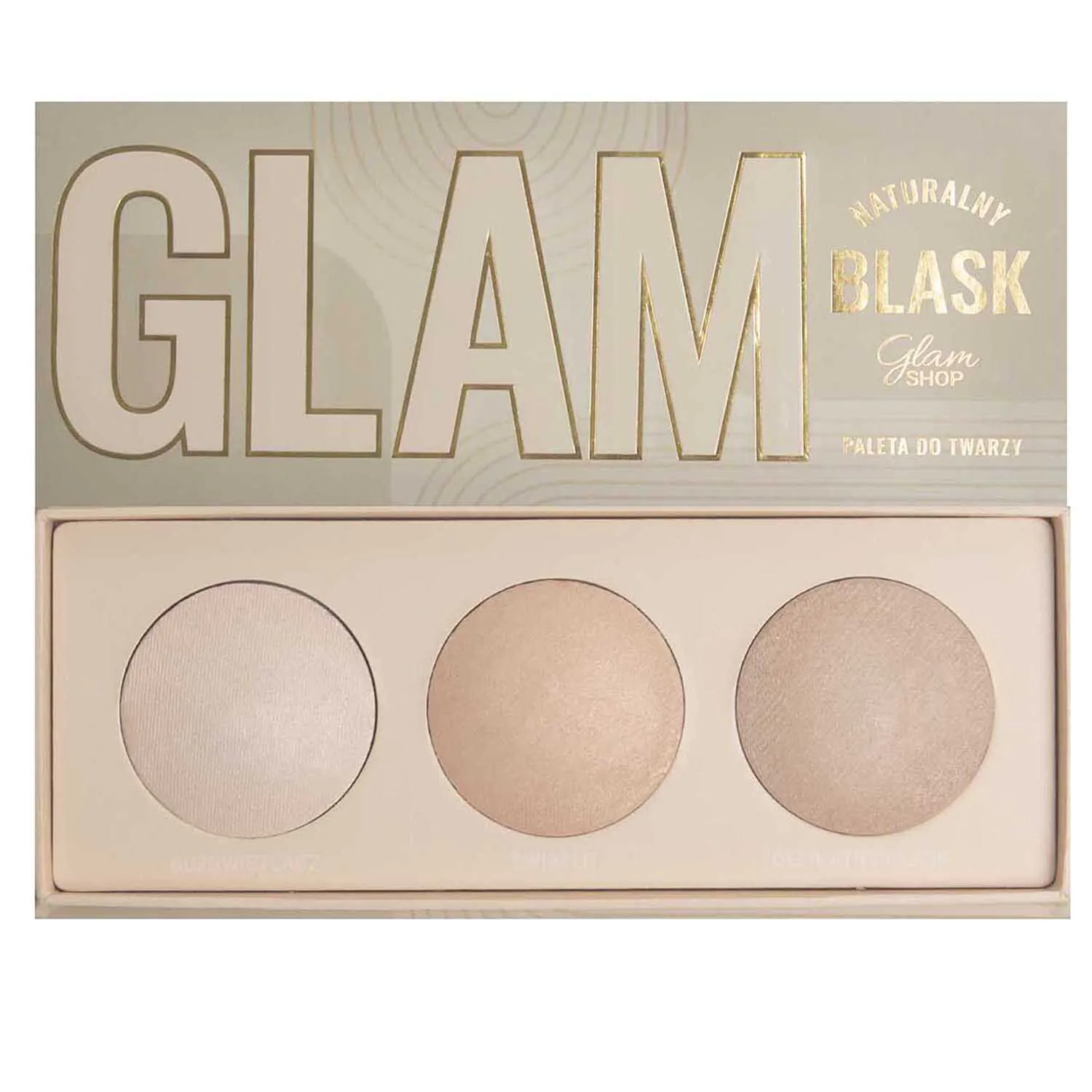 Glam Shop Paleta rozświetlająca Glam Naturalny Blask