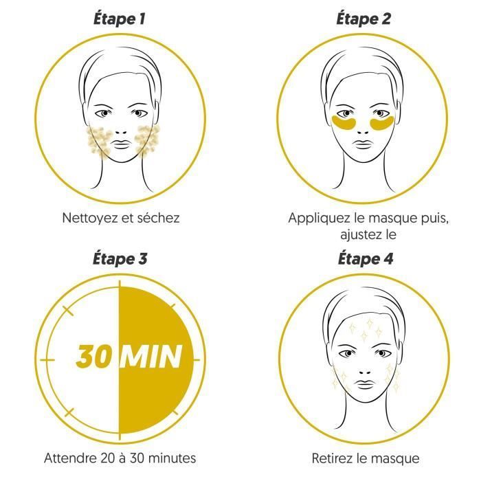 Masque or visage x10 FirstBeauty® - Patch yeux creme hydratante visage pour un effet anti vieillissement Soin visage Femme