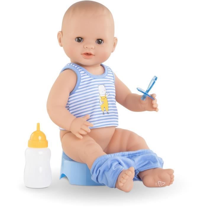 Corolle - Mon Grand Poupon - Paul fait pipi - Poupon 36cm sexué au corps vinyle - Dès 2 ans