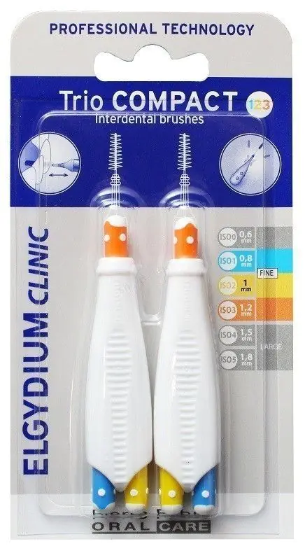 Elgydium Clinic Trio Compact 123 Szczoteczki Międzyzębowe Średnie Mix