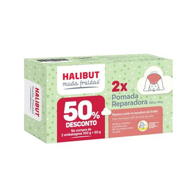 „Halibut“ sauskelnių keitimo odos atstatymo tepalo pakuotė 1 vnt. 1 vnt.