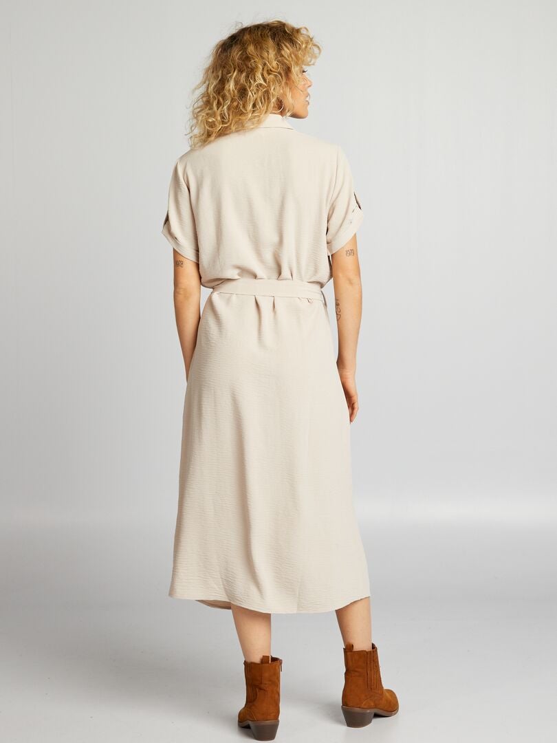 Vestido camisero 'JDY' - BEIGE