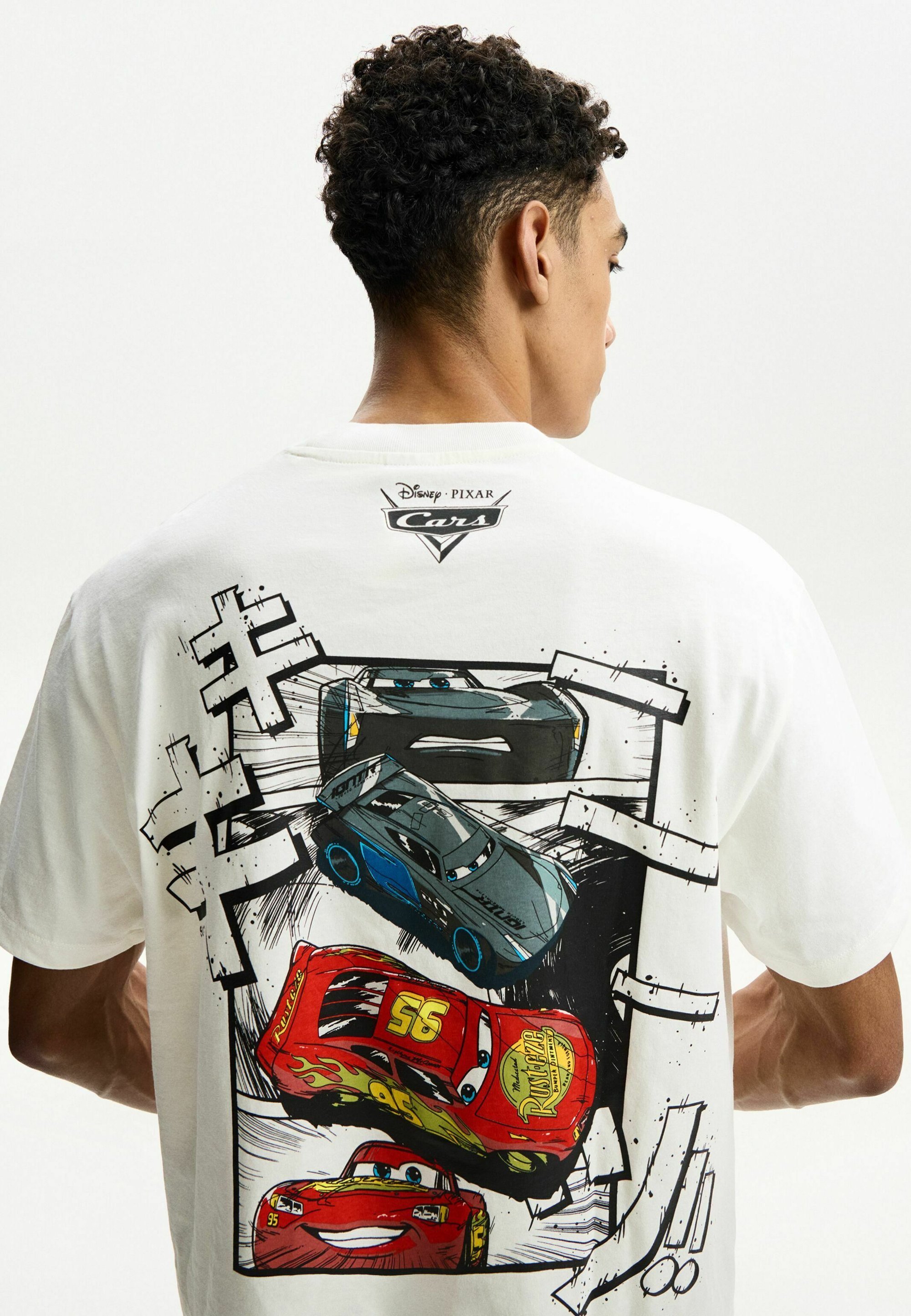 Bershka Print T-Shirt - weiß