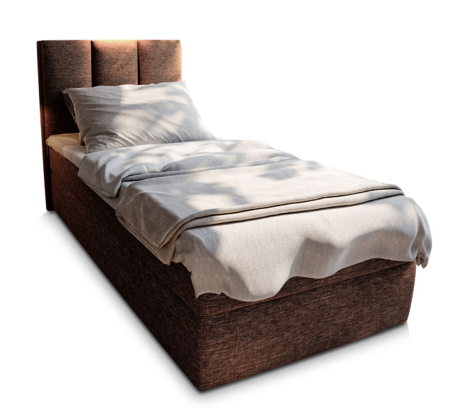 Łóżko kontynentalne MERIL 90 z topperem 90x200 cm
