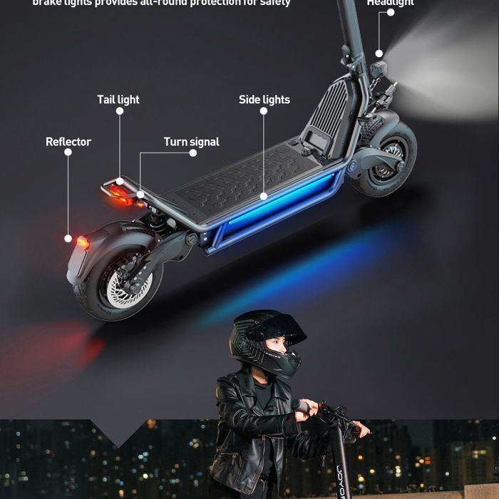 JOYOR E6-S All-Terrain Elektroroller – 11 Zoll – Zwei 1600-W-Motoren – 60-V-31,5-Ah-Akku