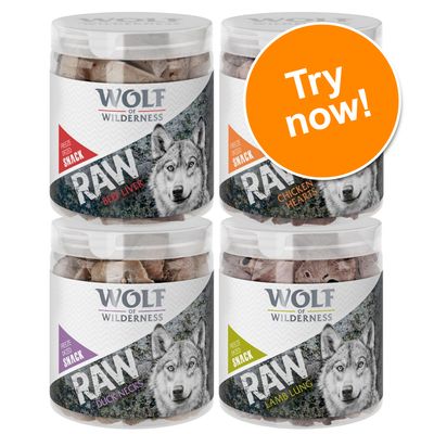 Wolf of Wilderness RAW gevriesdroogde snacks, proefpakket met gemengde snacks