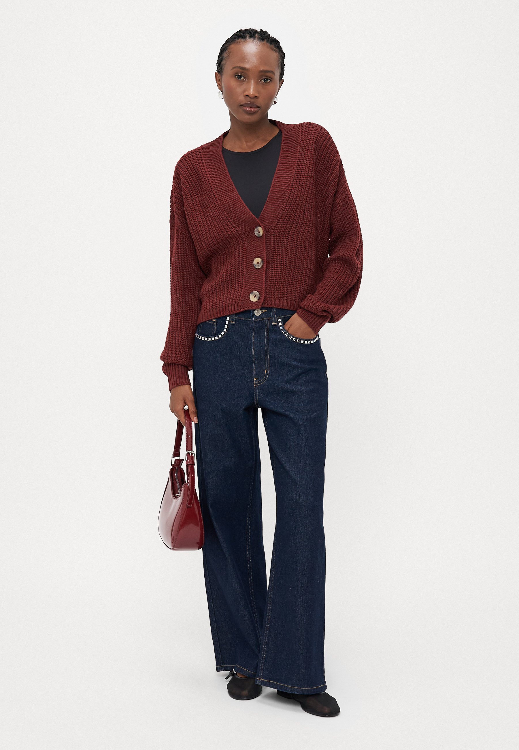 ONLY Petite ONLCAROL MOOI VEST - Vest - cabernet