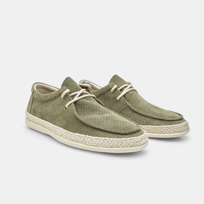 BATA Espadryle męskie zamszowe