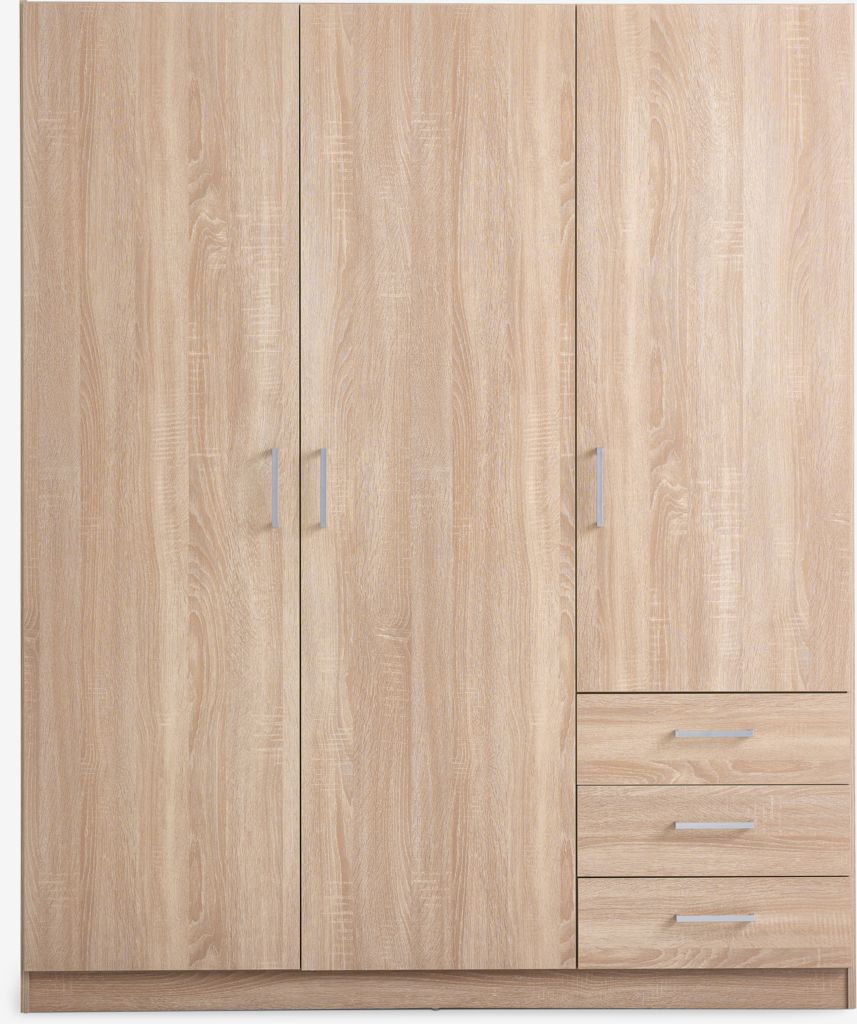 FANDRUP FANDRUP ormarić 145x176 3 vrata/3 ladice, boja svijetlog hrasta
