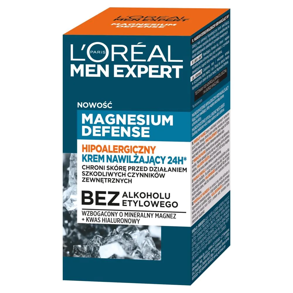 L’Oréal Men Expert Magnesium Defense Hipoalergiczny krem nawilżający 24H