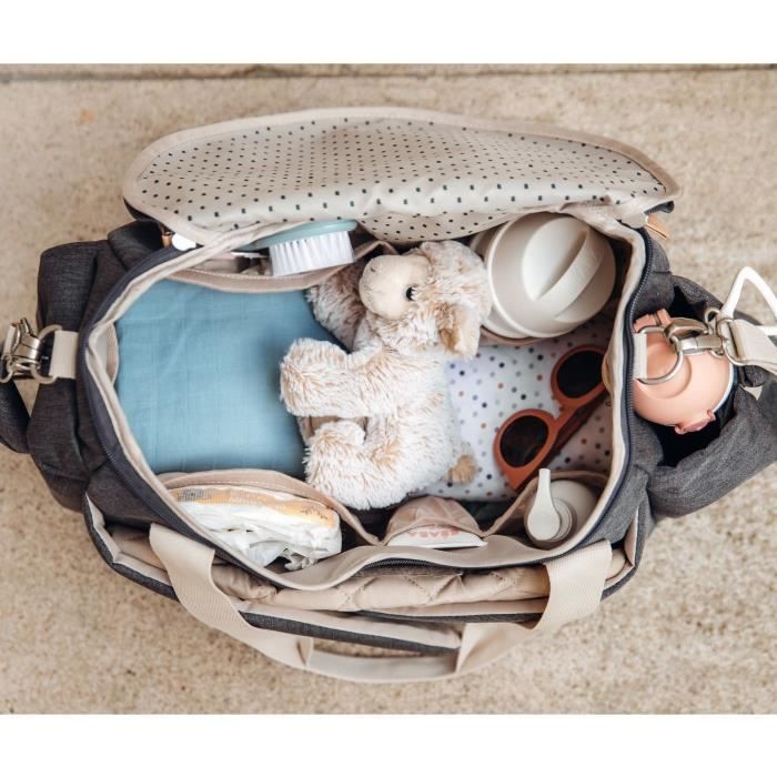 Borsa fasciatoio - BEABA - SYDNEY - Grigio scuro mélange