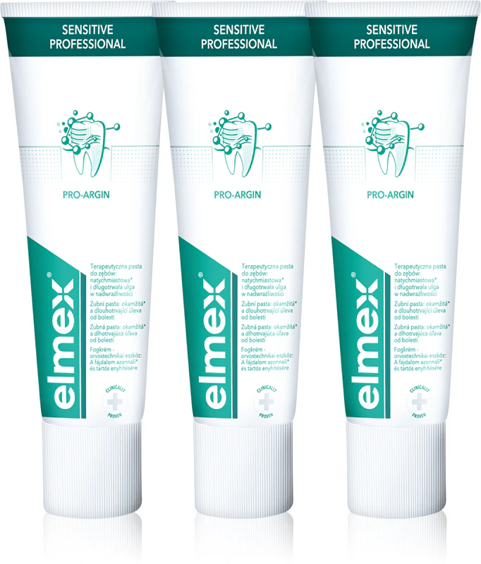 Elmex Sensitive Professional tandpasta voor gevoelige tanden, speciaal ontwikkeld voor medische hulpmiddelen.