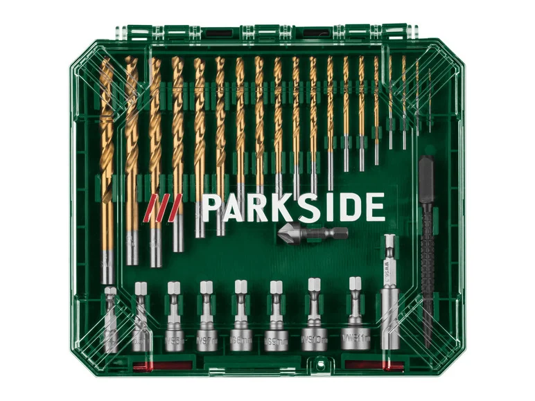 Conjunto de brocas e pontas de chave de fenda PARKSIDE®, 75 peças