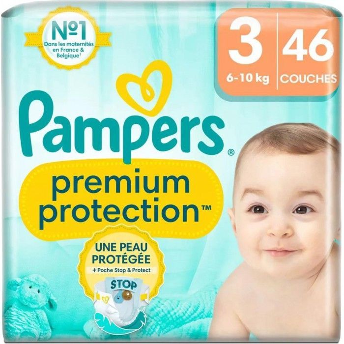 Pampers Couches Premium Protection Taille 3 6-10Kg x46