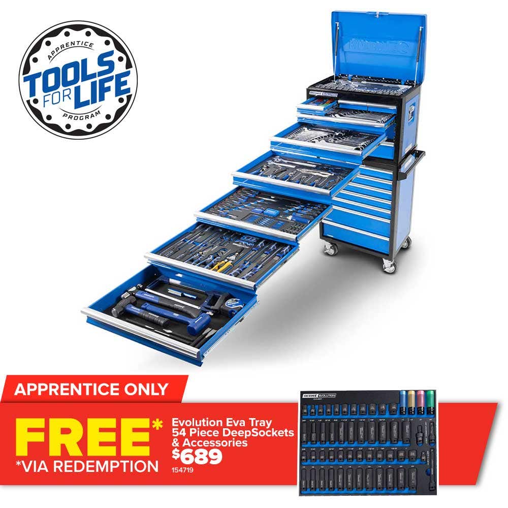 Set KINCROME TFL cu 312 piese și 14 sertare Evolution Workshop P1712