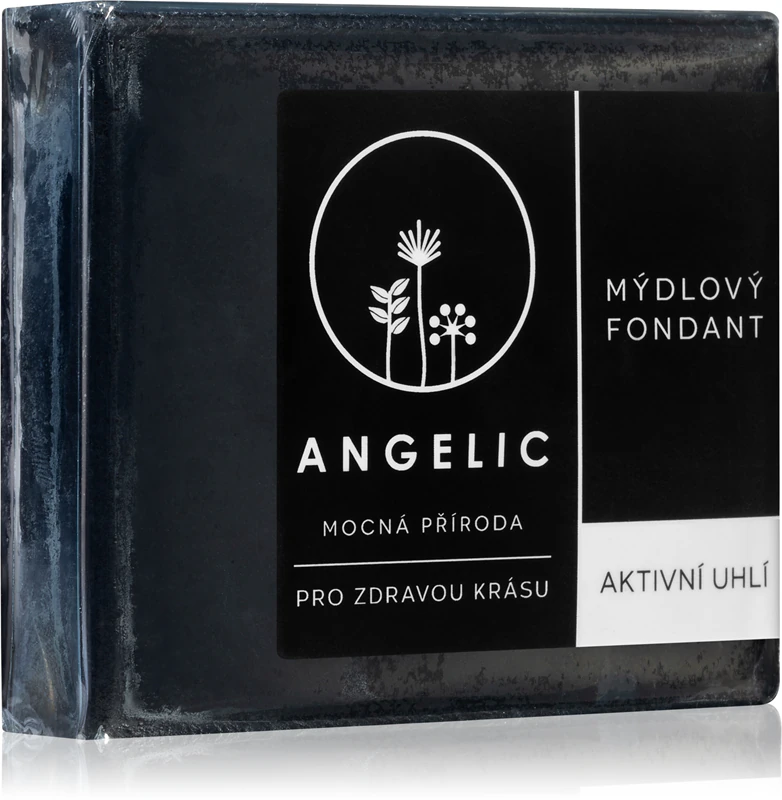 Sabonete desintoxicante de carvão ativado com fondant da Angelic Soap