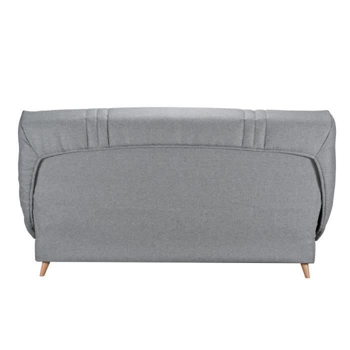 COMFORT BULTEX 3-istuttava vuodesohva - Harmaa kangas - Valmistettu Ranskassa - L 192 x S 95 x K 101 cm - MONA