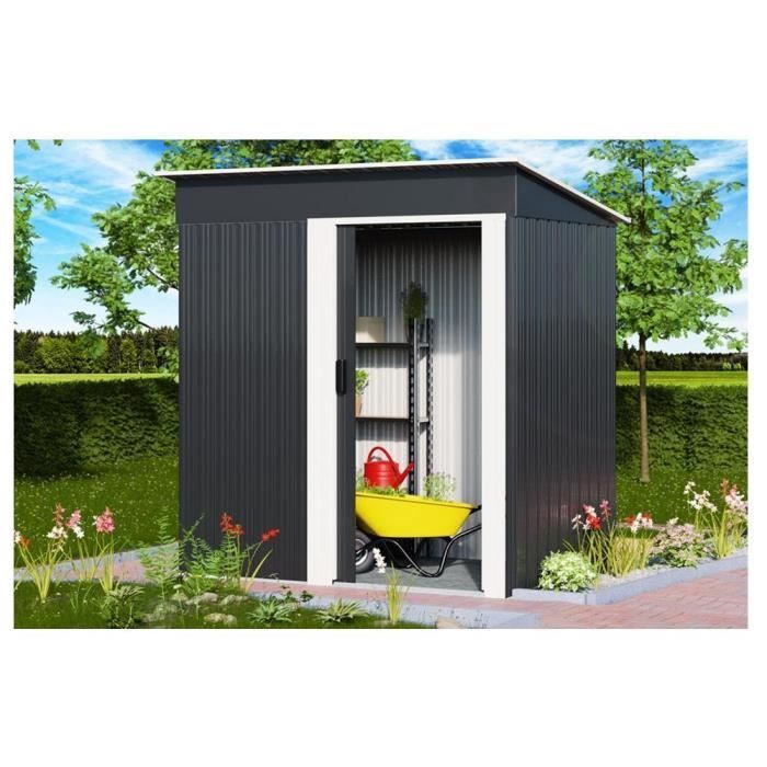 Gartenhaus aus verzinktem Stahlblech, 162 x 86 x 181 cm - BC-Elec - 5662-0504
