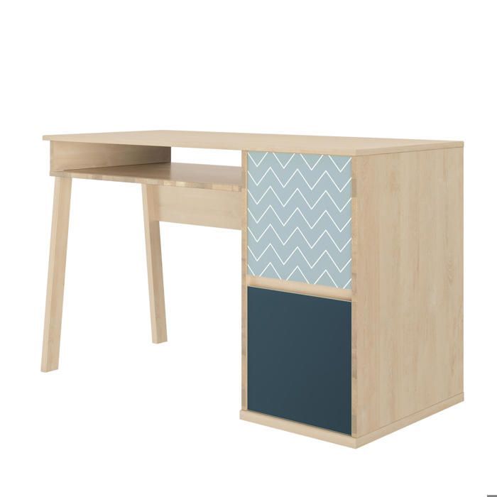 Escritorio con 1 nicho y 2 puertas - GAMI - LARVIK - Marrón - Madera - Moderno