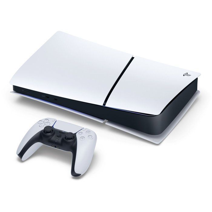 PS5 Digital Edition Bundle (without disc drive): PlayStation 5 (Slim) console + Vertical stand + 2nd DualSense controller Sterling Silver