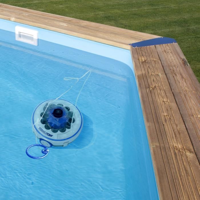 GRE - Robot con batería recargable para piscinas elevadas de hasta 7,30 x 3,75 m - 27 W de potencia