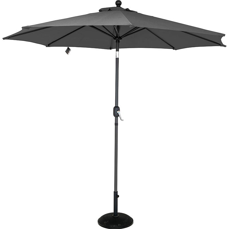 Parasol voor thuisgebruik, diameter 270 cm, donkergrijs