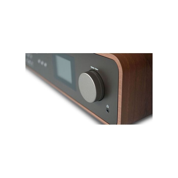 Klassieke stereo-installatie in koffiezwart/walnoot EU/VK DAB, DAB+, FM, internetradio, cd-speler, MP3-audioformaten, Bluetooth 5.2, Wi-Fi, 1x