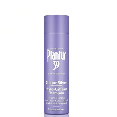 Plantur Kofeiinia sisältävä hiustenlähtöä ehkäisevä shampoo harmaille hiuksille 250 ml