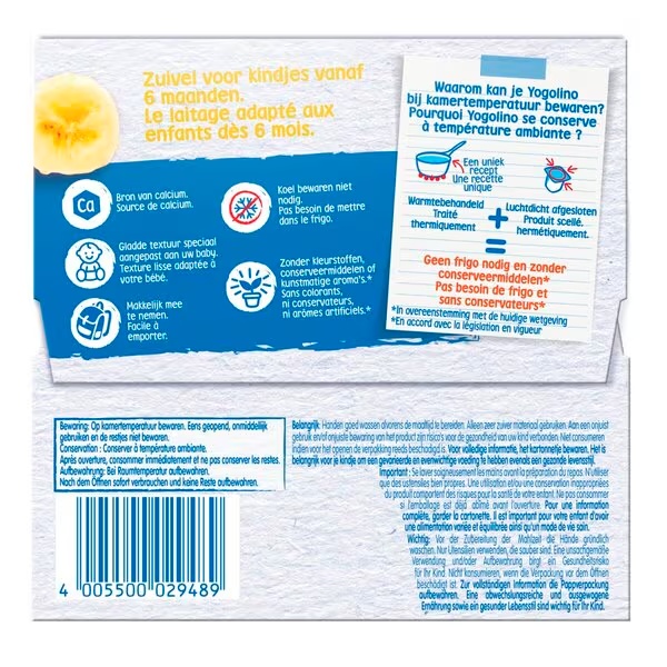 Nestlé bananin otroški jogi<br>4 x 100 g