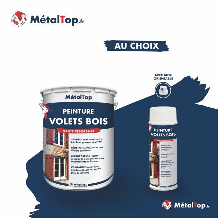 Wood Shutter Paint - 1 L Can - Metaltop - 3020 - Signal Red