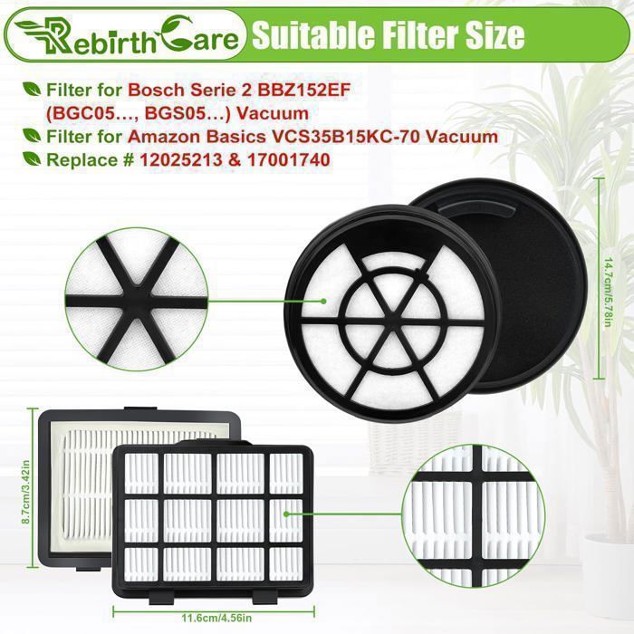 filter voor Bosch BBZ152EF serie 2 filters bgc05… bgs05… bgc05a220a bgc05a320 bgc05a322 bgc05aaa1 bgc05aaa2 bgs05x240 research parts