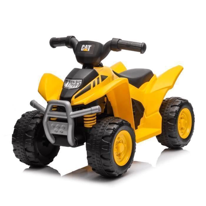 Quad elettrico CATERPILLAR 6V - Giallo - Età 1-3 anni - Prodotto con licenza ufficiale CAT - Luci a LED - 25 kg