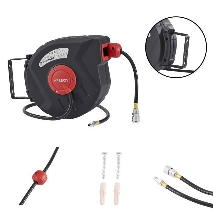 AREBOS Rotación automática en la pared y rotación de 180°: ideal para garajes, jardines y oficinas.