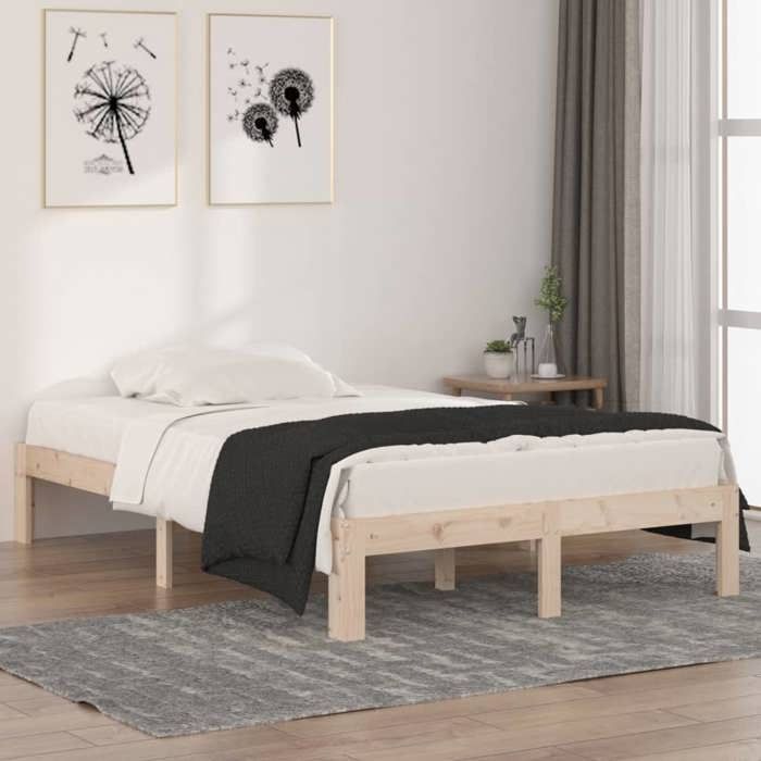 Letto matrimoniale BEST con base a doghe, marrone, struttura letto - senza materasso - 120 x 190 cm Nov126566