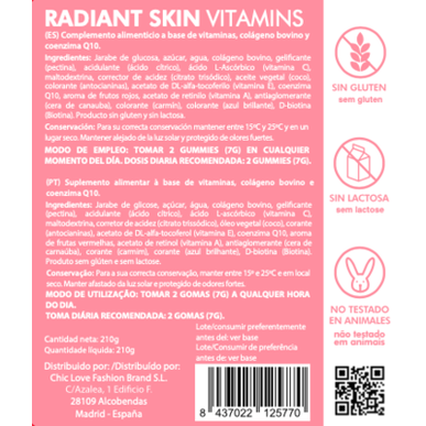 Chic&Love-vitamiinilisä säteilevälle iholle 60 nallekarkkia 60 nallekarkkia