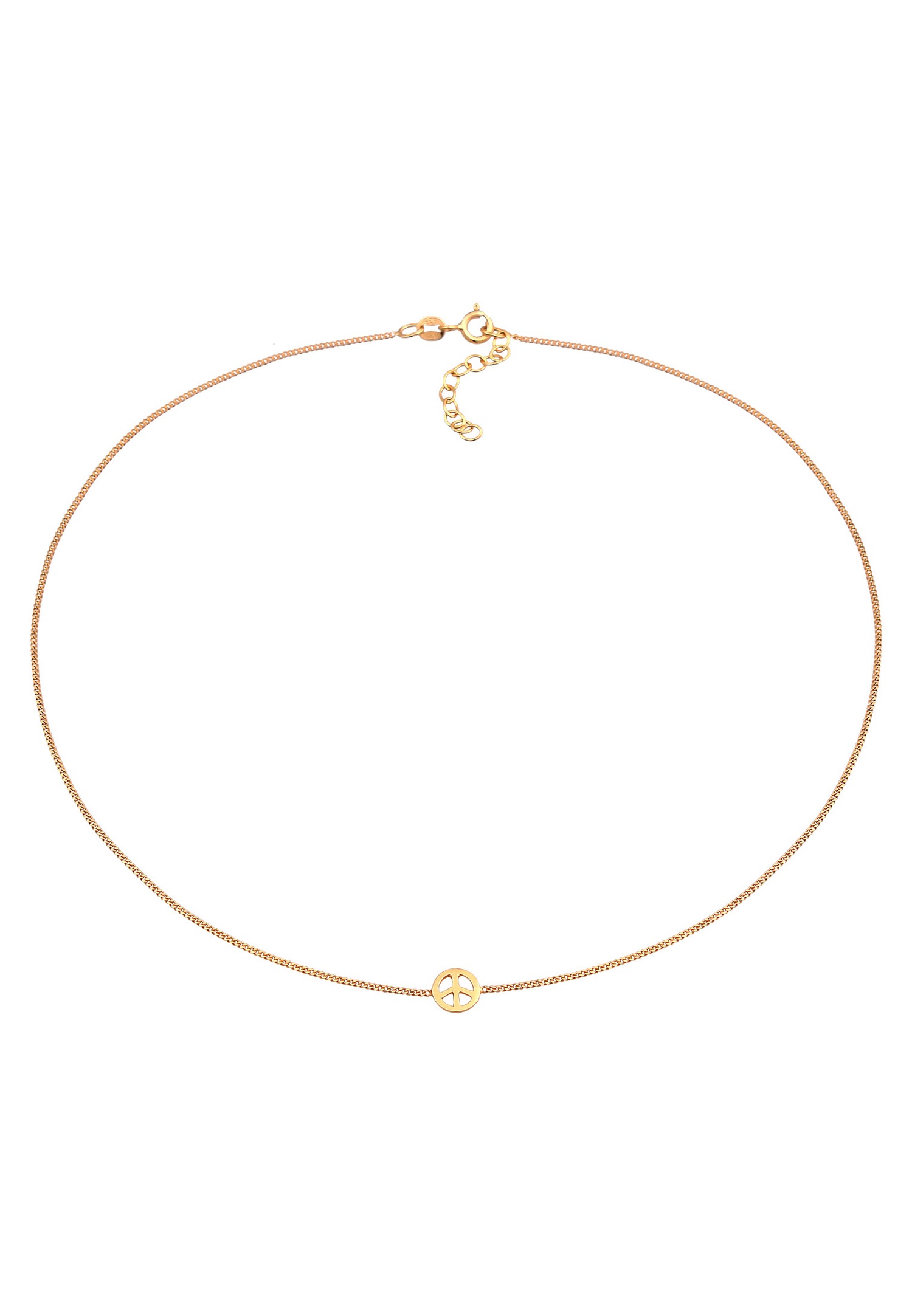Elli Femmes Choker Paix Symbol Basique en argent sterling 925