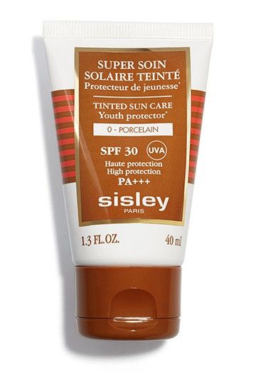 Super Soin Solaire Visage SPF 30 tonuotas kremas nuo saulės Veido apsauga