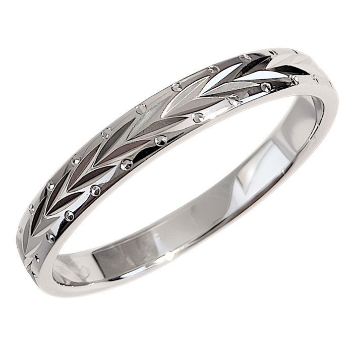 Dames trouwring van 3 mm, gerhodineerd 925 sterling zilver.