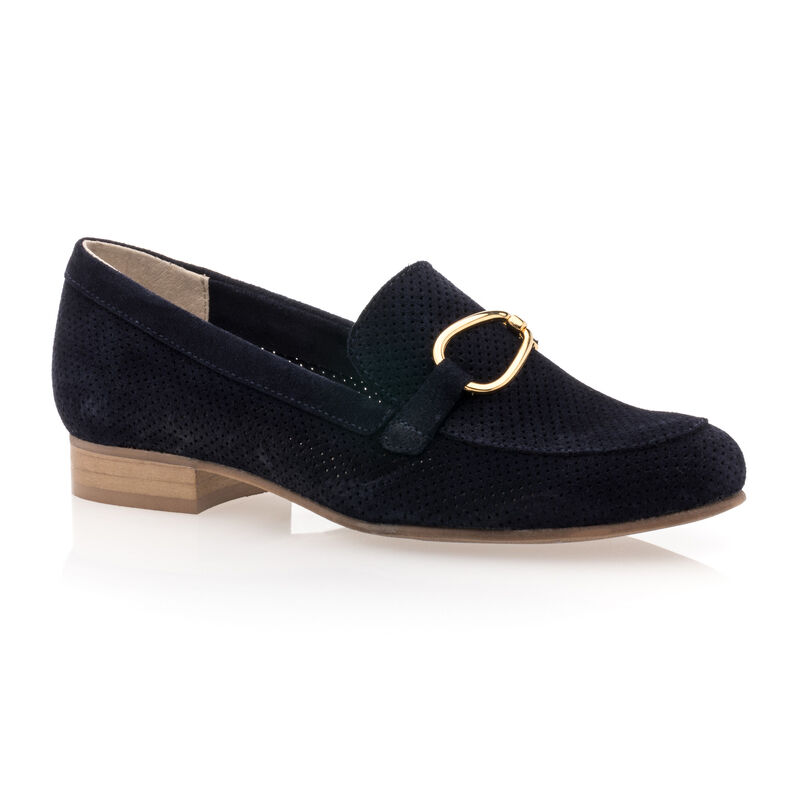 Blaue Damen-Loafer/Bootsschuhe