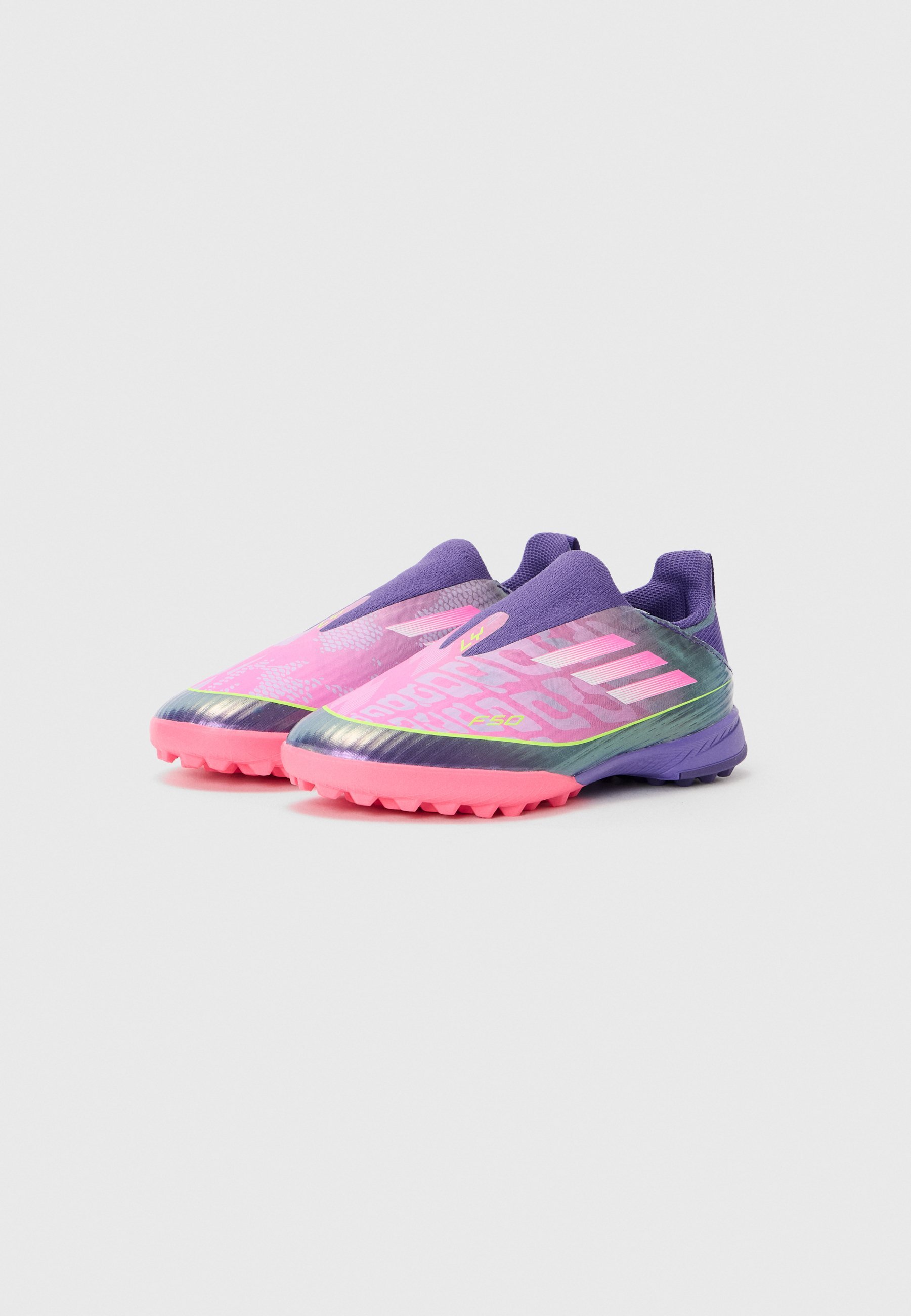 adidas Performance F50 LAMINE YAMAL LEAGUE UNISEX - Turf voetbalschoenen - unity purple/white/lucid lemon