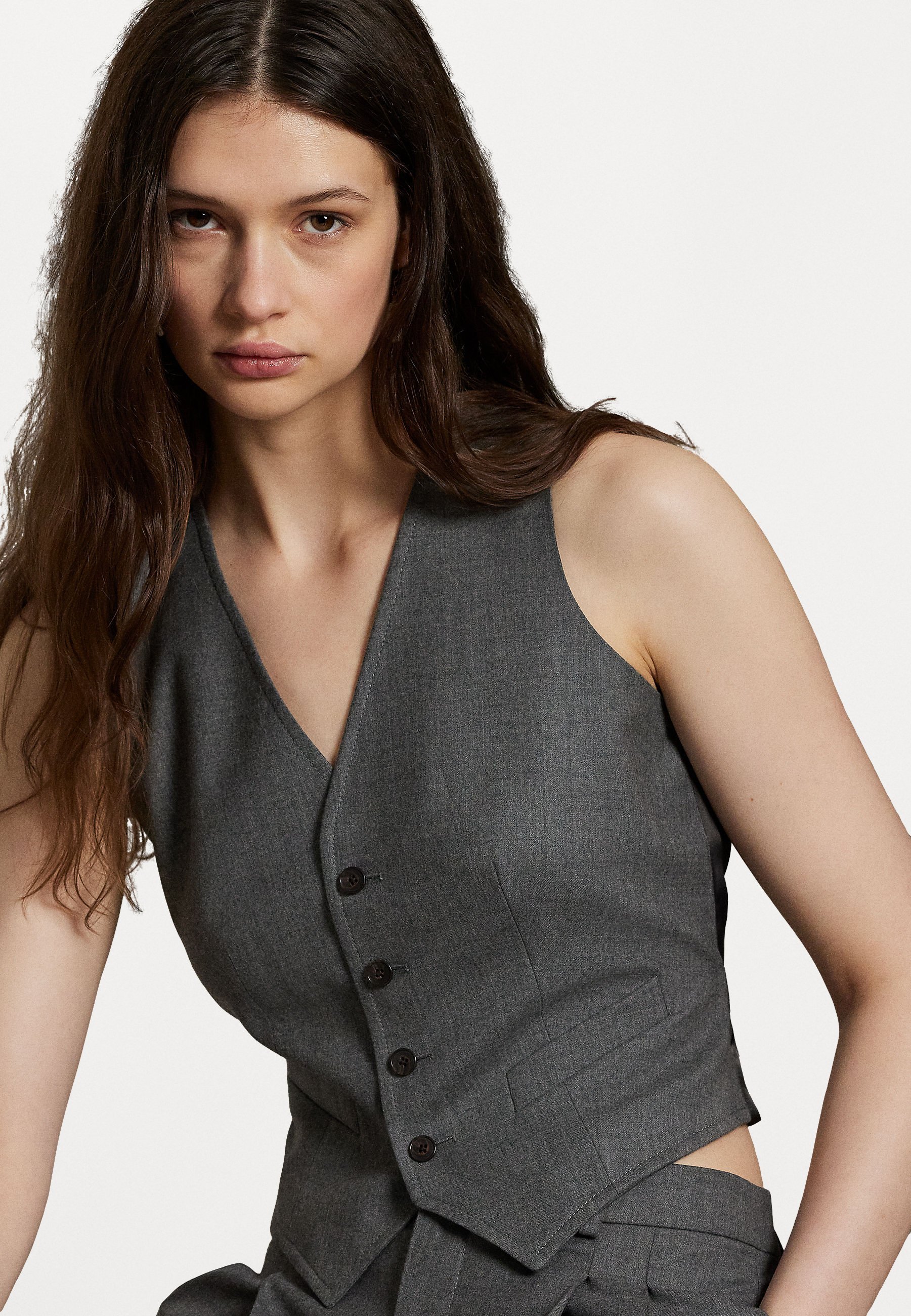 HOODIE WILD WILD - Vesta - black/grey