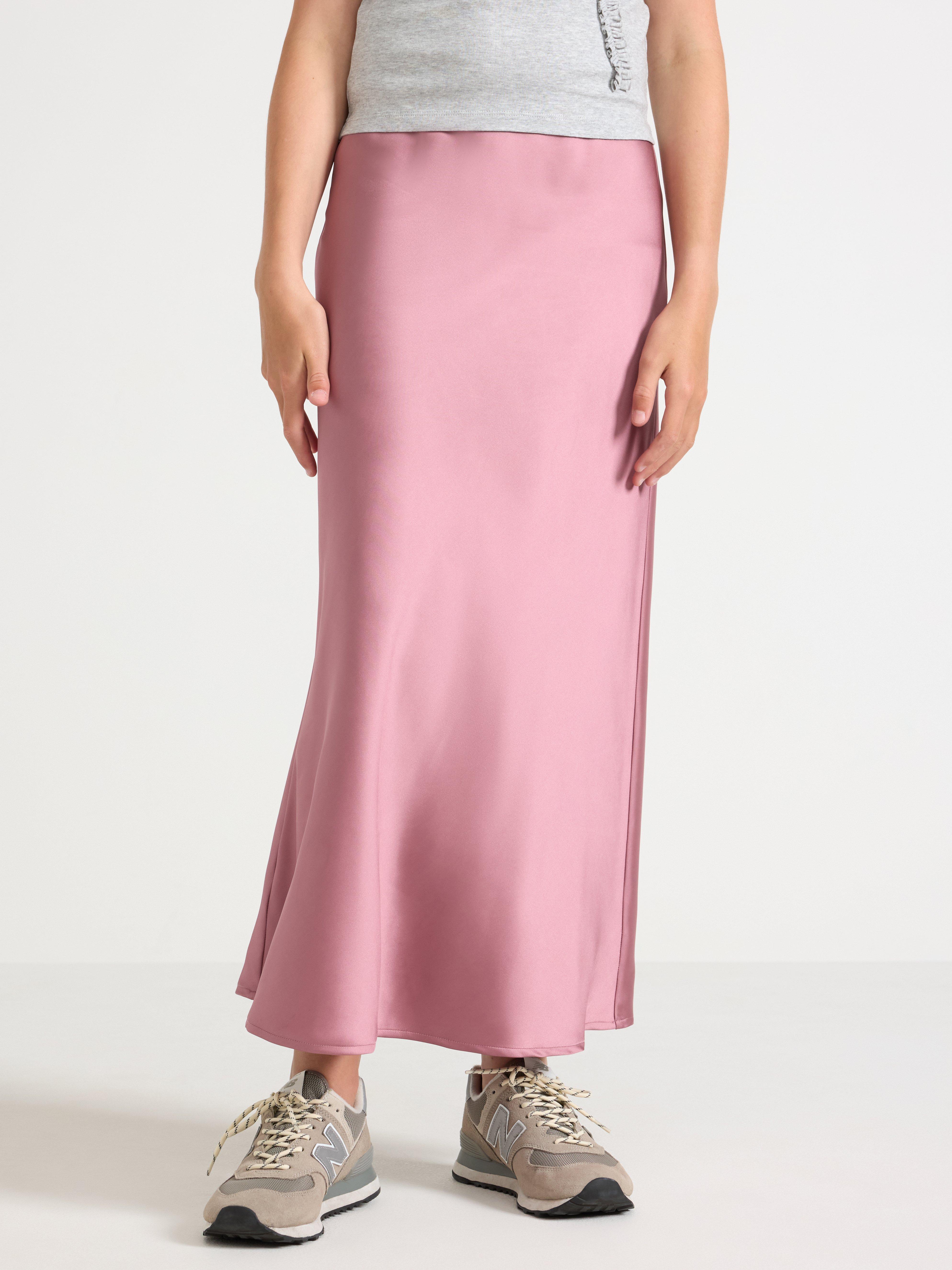 Satengskjørt Dusty Lilac