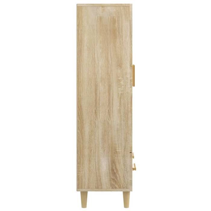 Aparador alto con múltiples compartimentos de almacenamiento - UU - Roble Sonoma - 70x31x115 cm - Madera de ingeniería C138