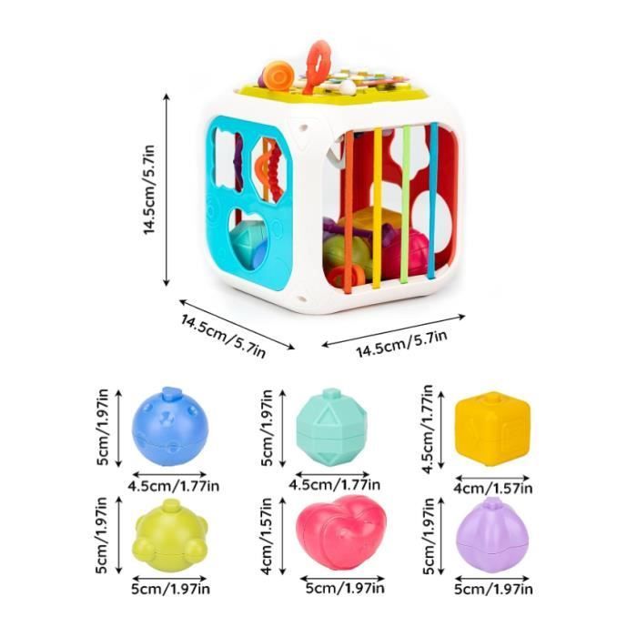 Baby Toy - 7-in-1 Activity Cube - Sensory - Motor Skills - Musical Xylophone