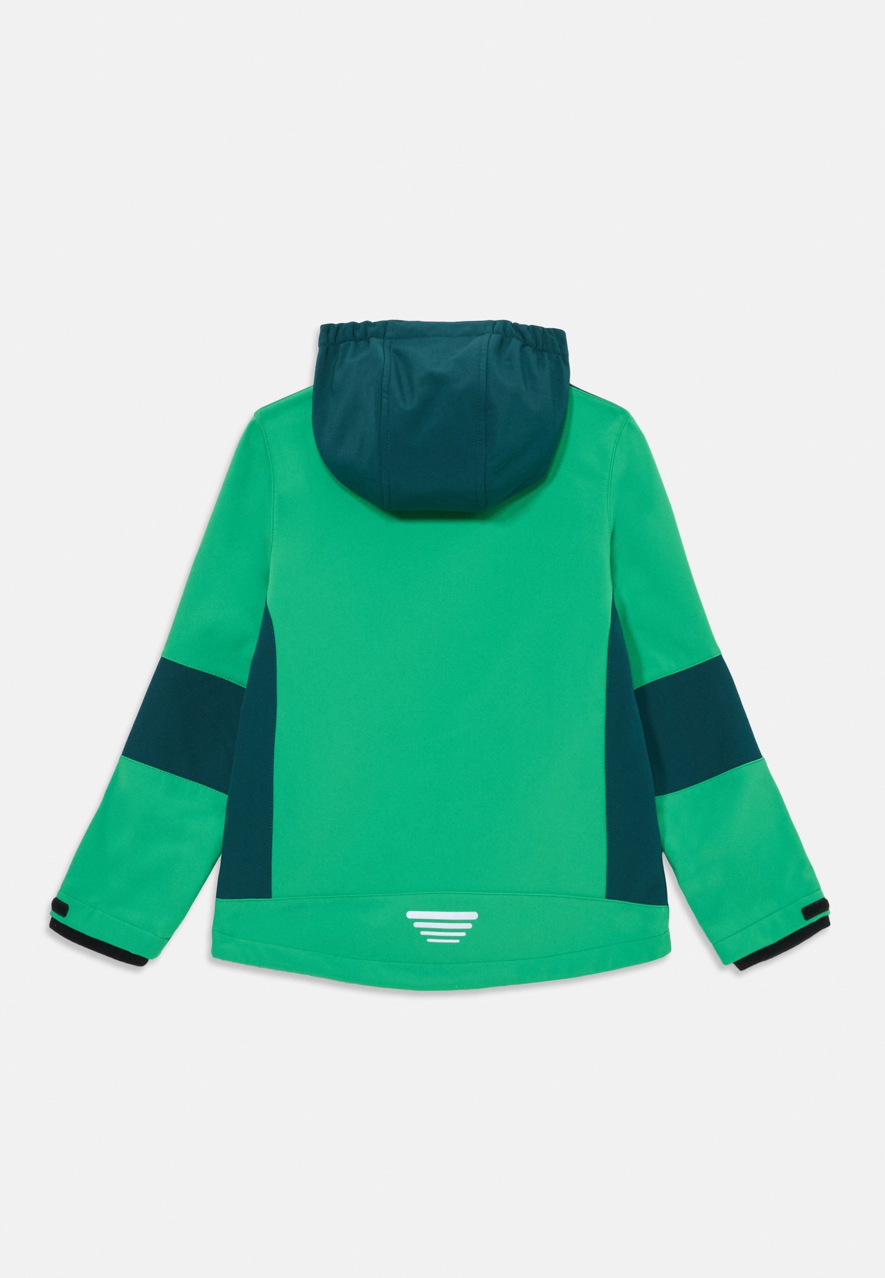Veste enfant CMP à capuche fixe unisexe - Veste softshell - vert menthe foncé/alpine
